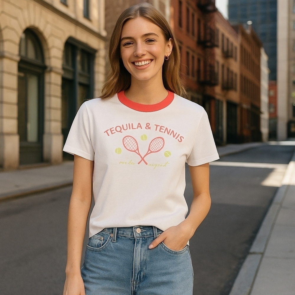 Wildfox “Tequila & Tennis” Jamie Graphic Tee – NWT